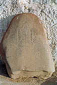 Ladakh - Tikse gompa, graved stone 